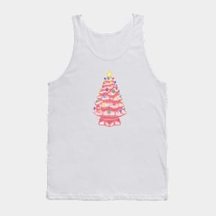 Pink Ceramic Xmas Tree Tank Top